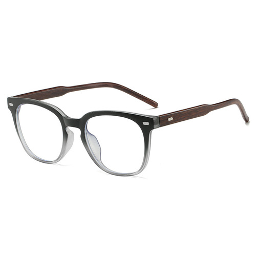 New men's TR90 glasses, anti-blue light wood grain glasses frame, high-end, fashionable and versatile, literary retro glasses frame for women