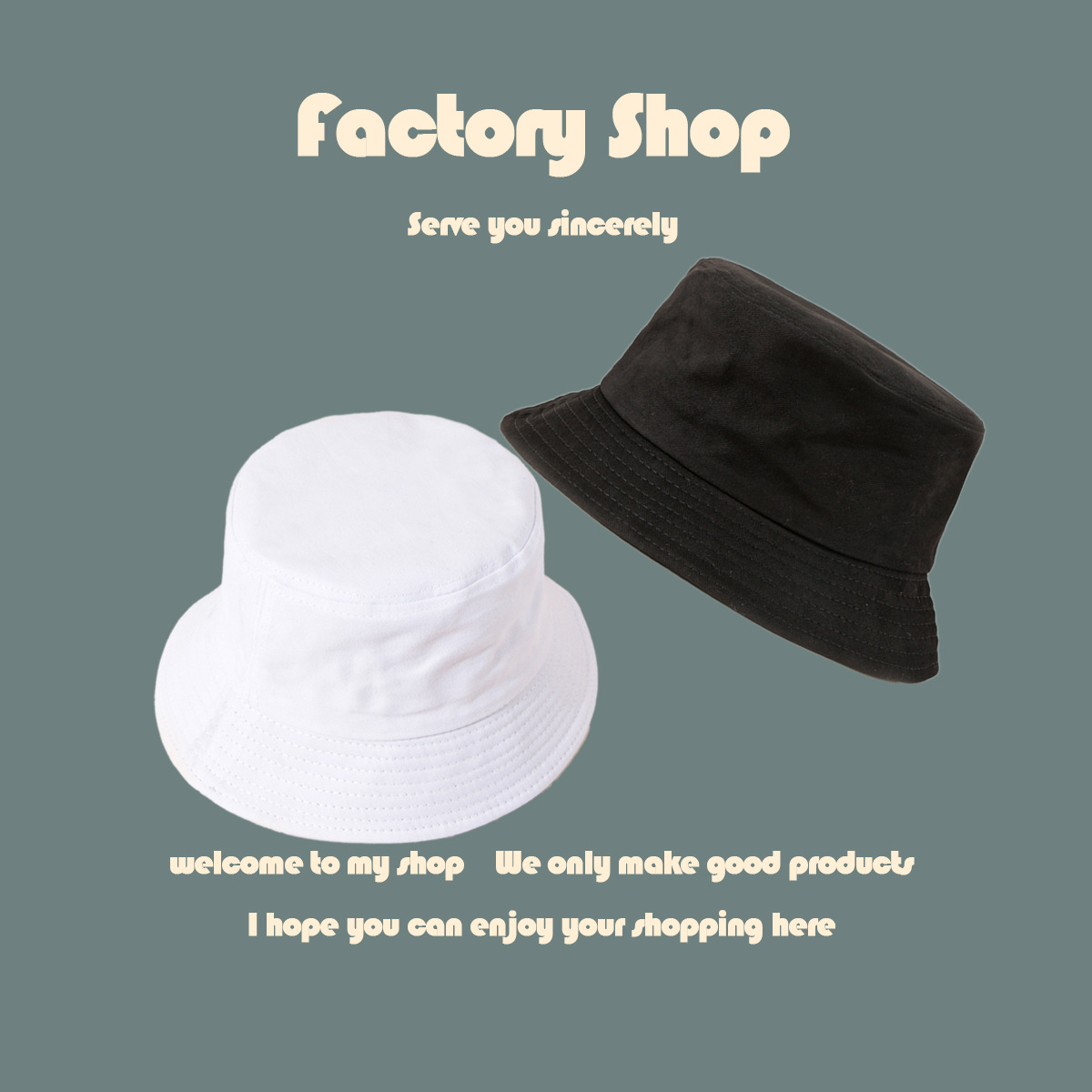 Pure Color Cotton Fisherman Hat display picture 3