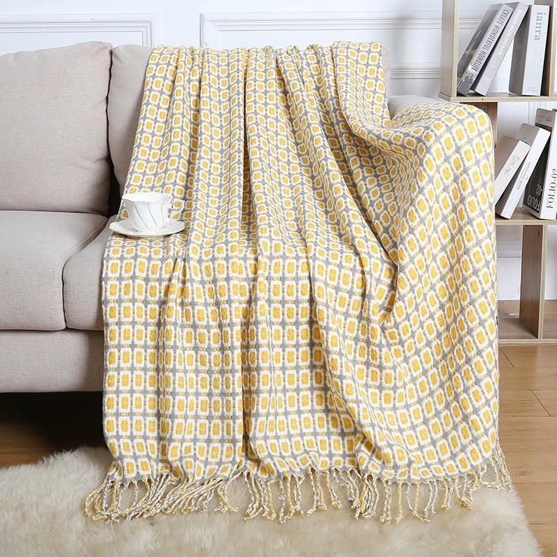 Duvet for sleep, knitted sofa, boho style