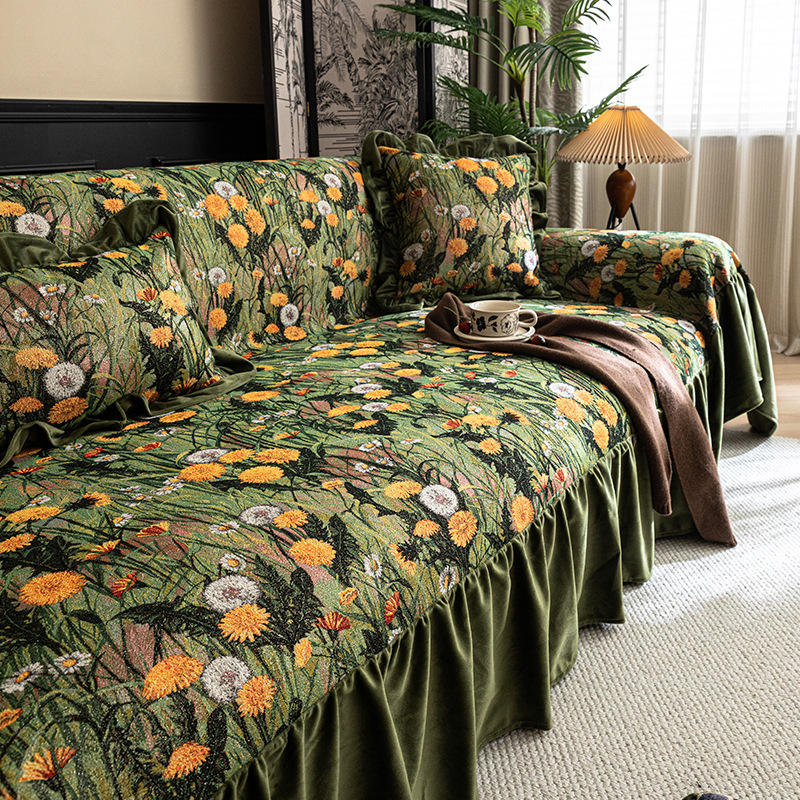 French Style Light Luxury Sofa Towel Full Cover Universal Cover Cloth All-inclusive Sofa Cover High-end Sense Single French Style Backrest Cover Towel