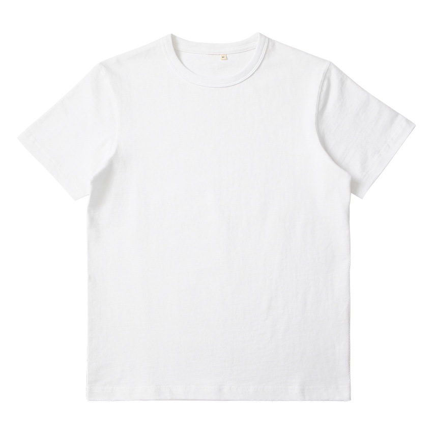 230g cotton white short sleeve T-shirt women ins tide men and women with heavy opaque round neck solid color base shirt wholesale