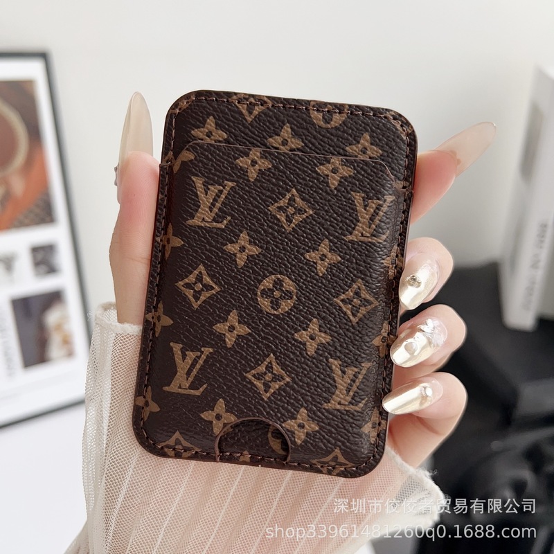 超强磁吸欧美卡包小众ins经典压花小巧收纳包老花潮牌新款时尚女|undefined