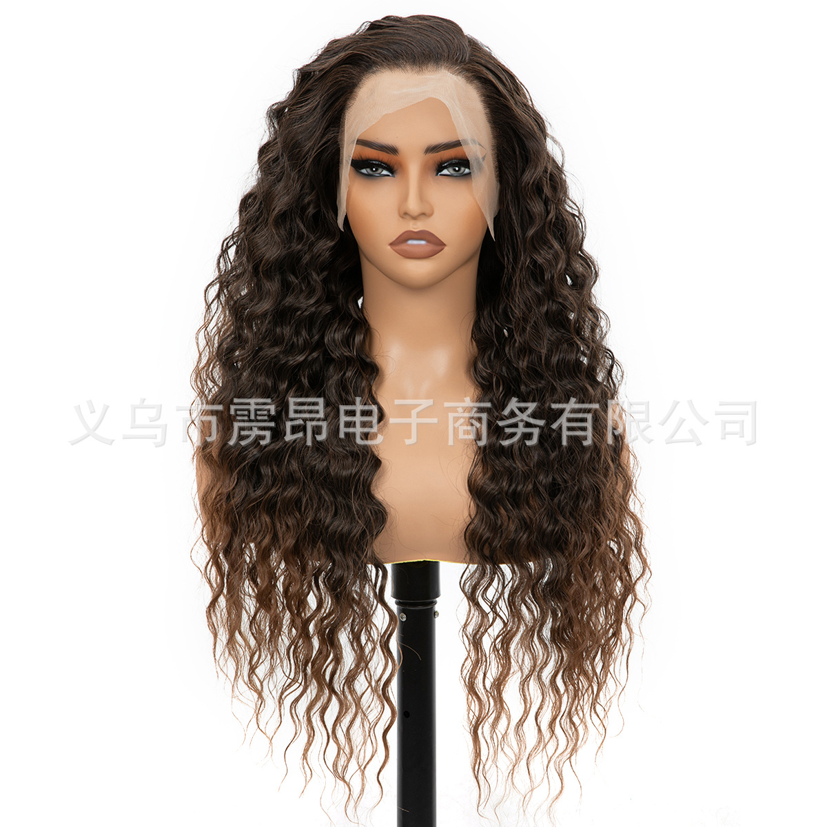 Peluca de encaje frontal estilo europeo y americano para mujer, peluca larga y rizada estilo yaki 13*4, peluca completa, comercio de exportación.