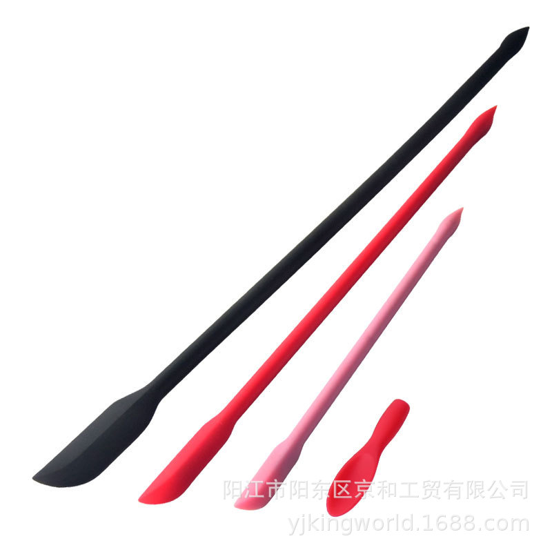 Silicone double-sided small cosmetic scraper, set, 3 pieces