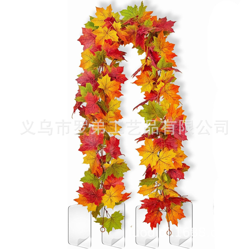 越境新製品アマゾンハロウィン秋の花輪カボチャベリードア吊り収穫祭籐リング感謝祭花輪|undefined