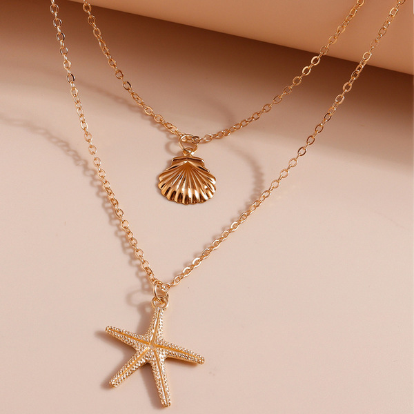European and American cross -border jewelry Simple beach shell…