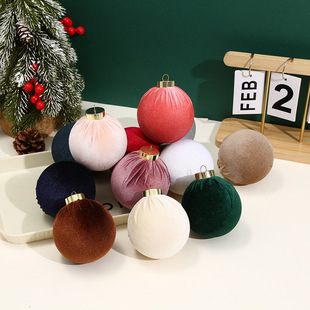 Cross-Border Popular Christmas Decorations 8/12 Cloth Christmas Ball Gift Bag Shopping Mall Christmas Tree Pendant