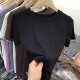 2023 Summer New Thread Round Neck Slim-fit T-shirt Women's Short-sleeved All-match Interior Solid Color Base Shirt Top T-shirt