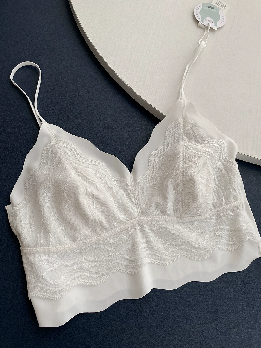 Ultra thin bra top, lace underwear, beautiful back