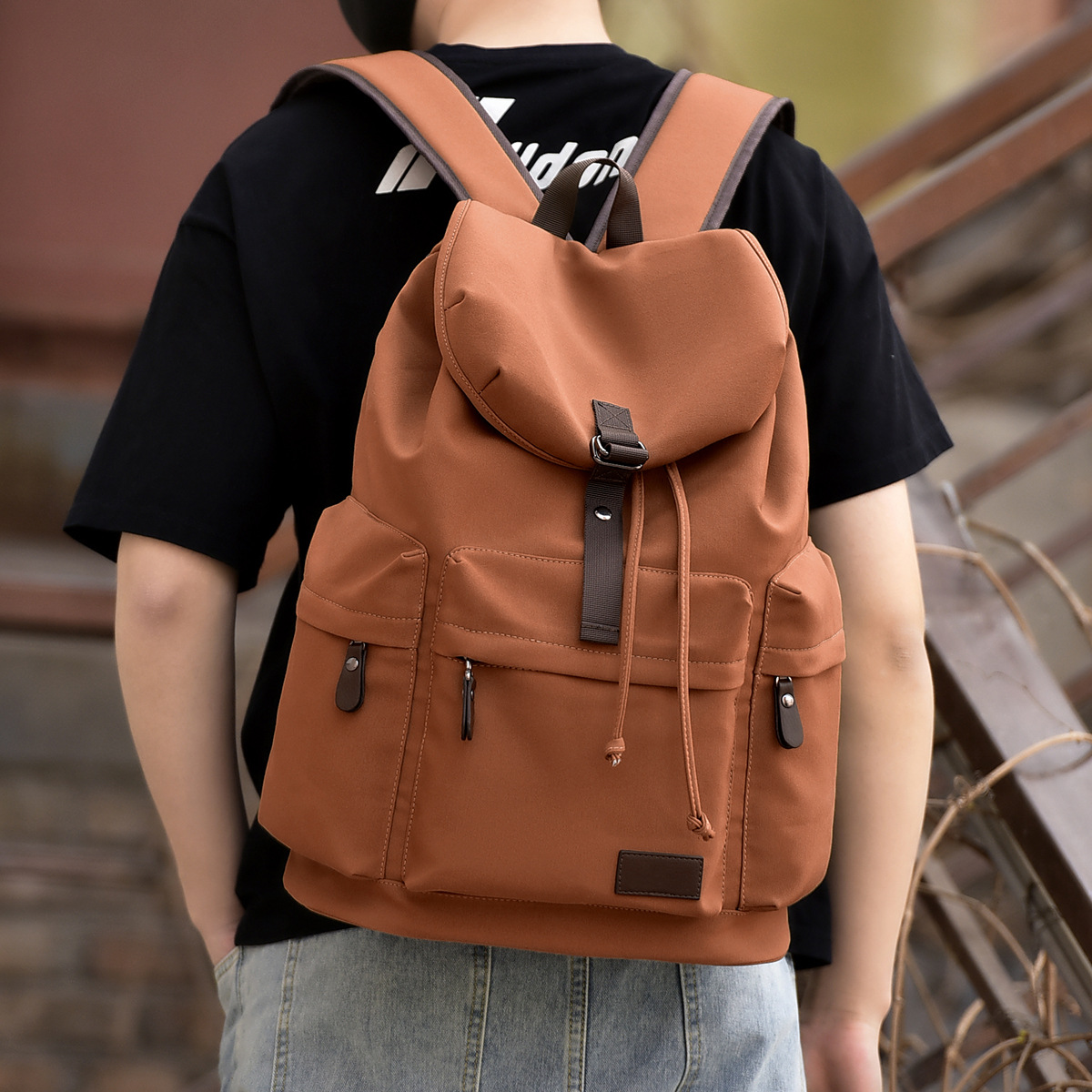 Nueva mochila retro para hombres de gran capacidad de viaje ocio mochila de computadora de estudiantes de secundaria y secundaria mochila de mujeres