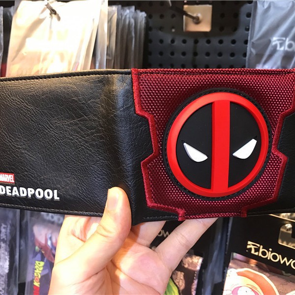 American cine y televisión de dibujos animados personaje patrón X-War policía Deadpool billetera de alta calidad de la PU billetera estudiante de dos veces billetera
