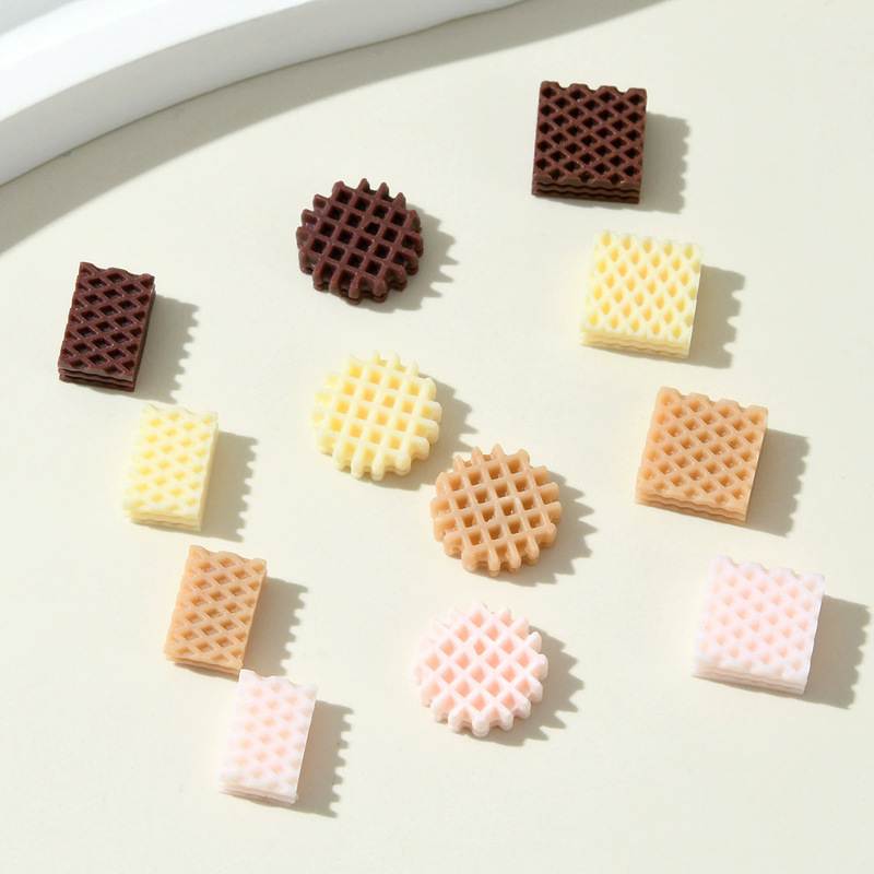 Ins Chocolate Waffle Wafer Nail Art Accessories Resin Imitation Cookies Handmade DIY Handmade Nail Accessories Ins Chocolate Waffle Wafer Nail Art Accessories Resin Imitation Cookies Handmade DIY Handmade Nail Accessories