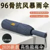 Navy blue [high-end double large umbrella 108cm wind-resistant 96 ribs fully automatic