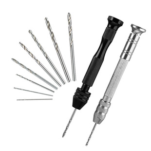Cross-Border Hand Twist Drill Toy Model Manual Punching Drill 20-Piece Set Straight Handle Twist Drill Hand Tool Drill Eye