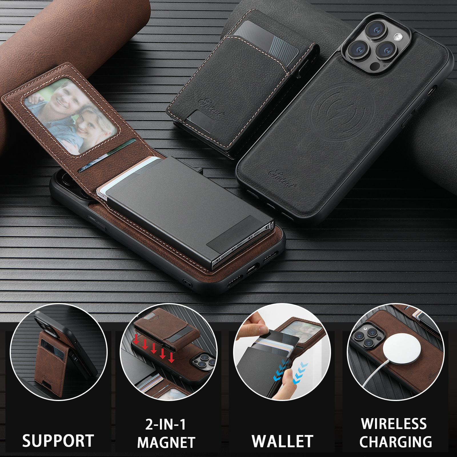 Suitable For Iphone 16ProMax Mobile Phone Case, IPhone15 Magnetic Wireless Charging Function, All-inclusive_voghion.com