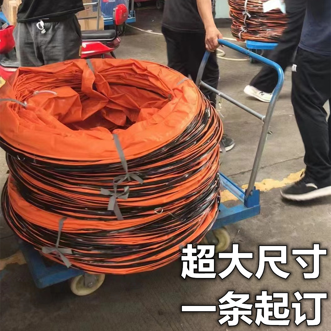 JK大规格通风管道 32寸风管 宠物训练跑道 PVC 尼龙布风管道