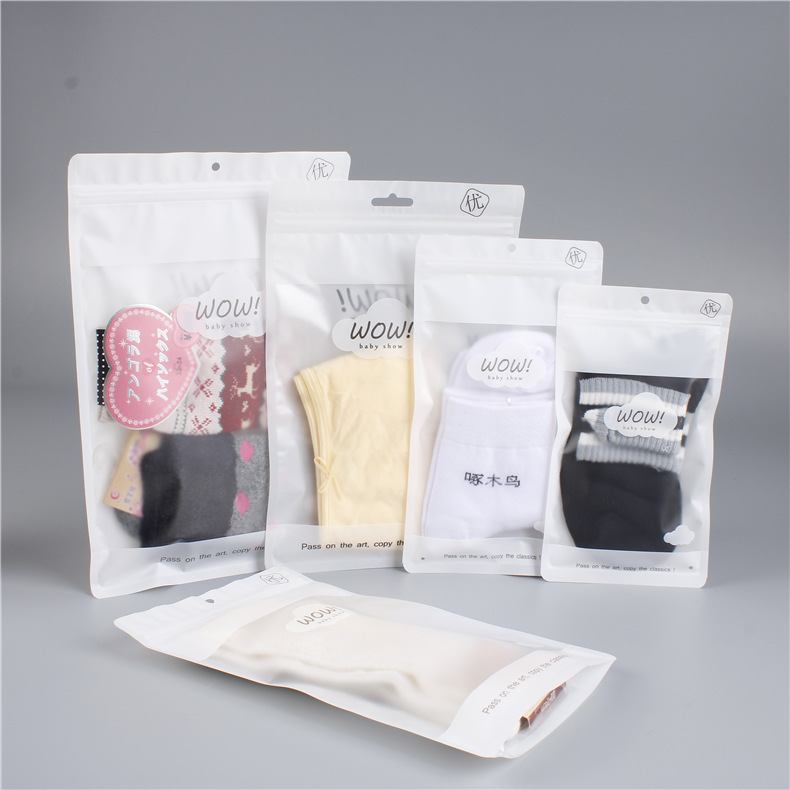 Factory Direct Supply Customized Various Socks Packaging Bags Underwear Packaging Storage Bags Zipper Bags Wholesale