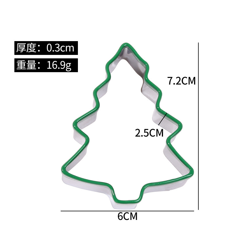 ベーキングステンレス鋼クッキー型 DIY クッキーベーキングツールキッチンケーキクッキー型クリスマスツリー雪だるま|undefined