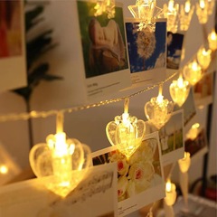 LED photo star clip light Christmas holiday decoration fairy lights Instagram heart clip light