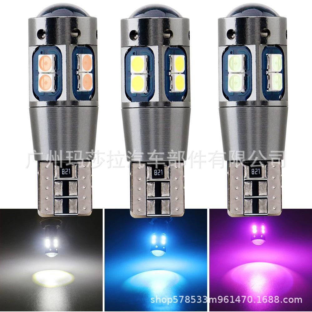Автомобильный светильник LED T10 3030 10SMD, фонарь, свет для чтения, W5W, высокая яркость
