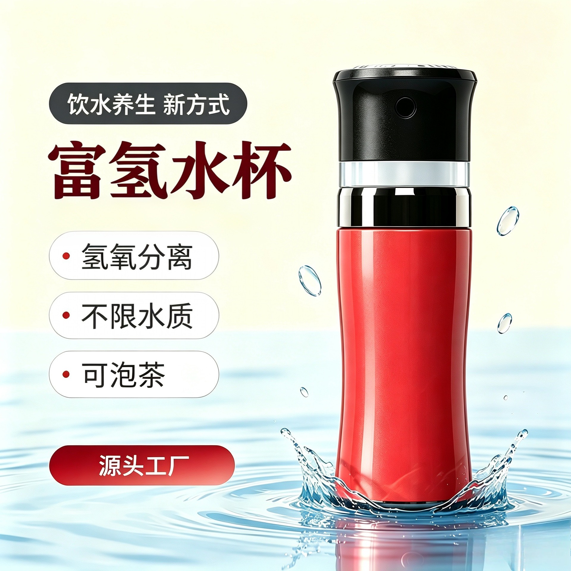 New Model of Hydrogen-Rich Water Cup for Improving Health and Making Tea, Direct Sale from Cross-Border Factories