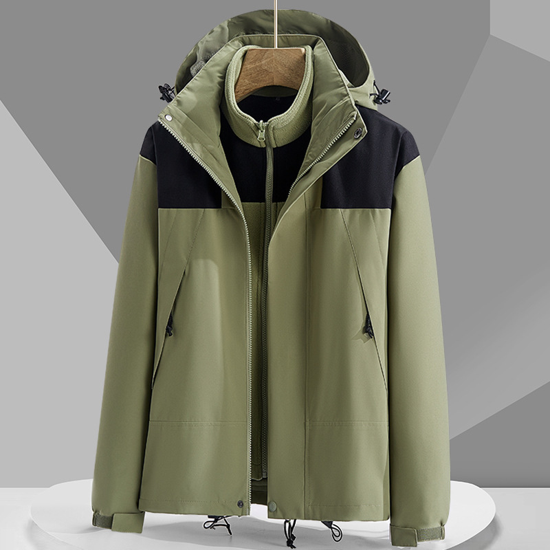 Chaqueta Cortavientos 3 en 1 Desmontable para Otoño e Invierno