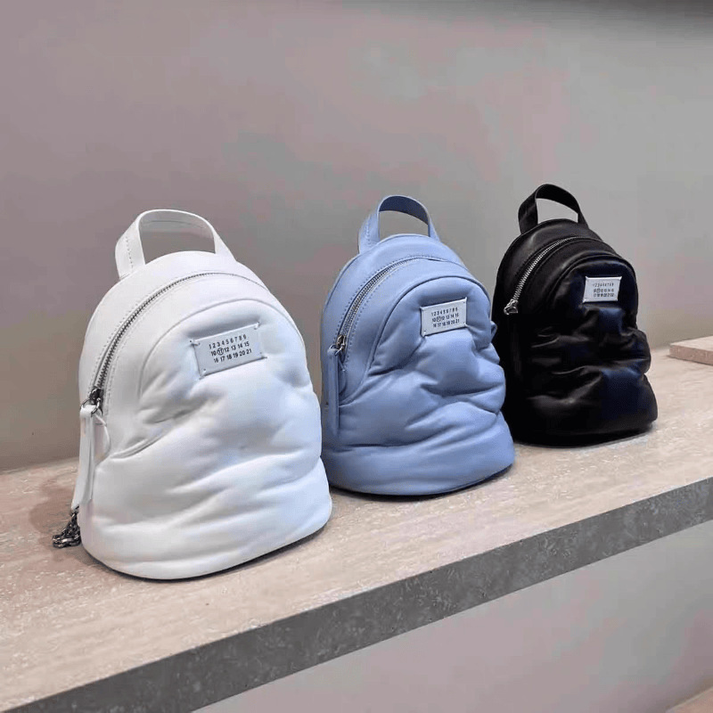 Margiela Mairon Masgiola Sheepskin Backpack Women's Chain Small Backpack Genuine Leather Mini Travel Bag