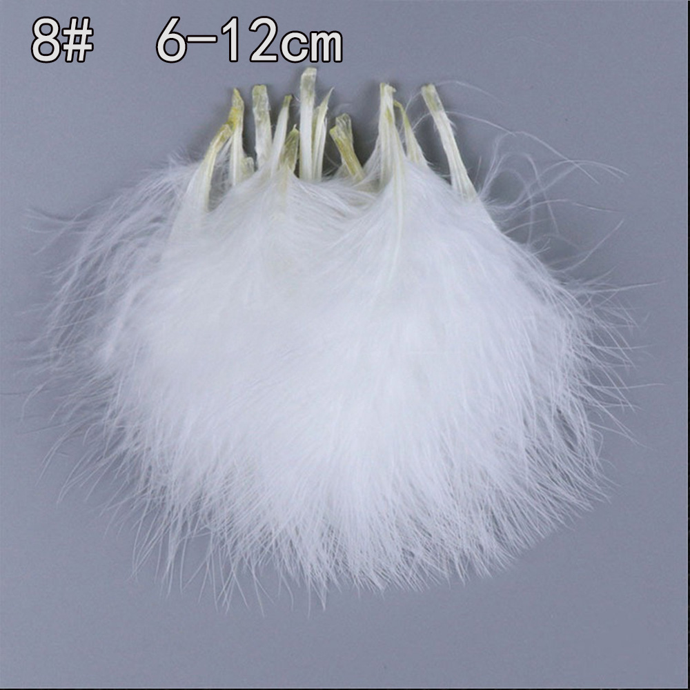 Colección de productos de plumas blancas al por mayor Accesorios de ropa de plumas hechos a mano de bricolaje Accesorios de plumas de ganso Material de plumas de pavo