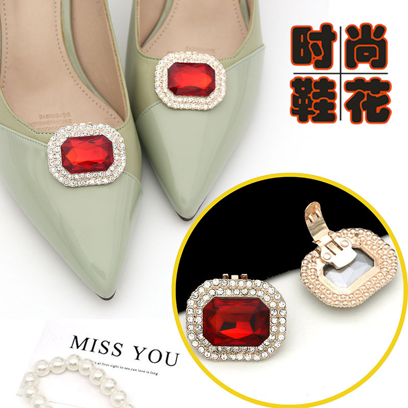 Cross-border High Heels Accessories Gemstone Shoes Flower Detachable Shoe Buckle Wedding Shoes Decorative Buckle Sandals Shoes Decoration Cross-border High Heels Accessories Gemstone Shoes Flower Detachable Shoe Buckle Wedding Shoes Decorative Buckle Sandals Shoes Decoration
