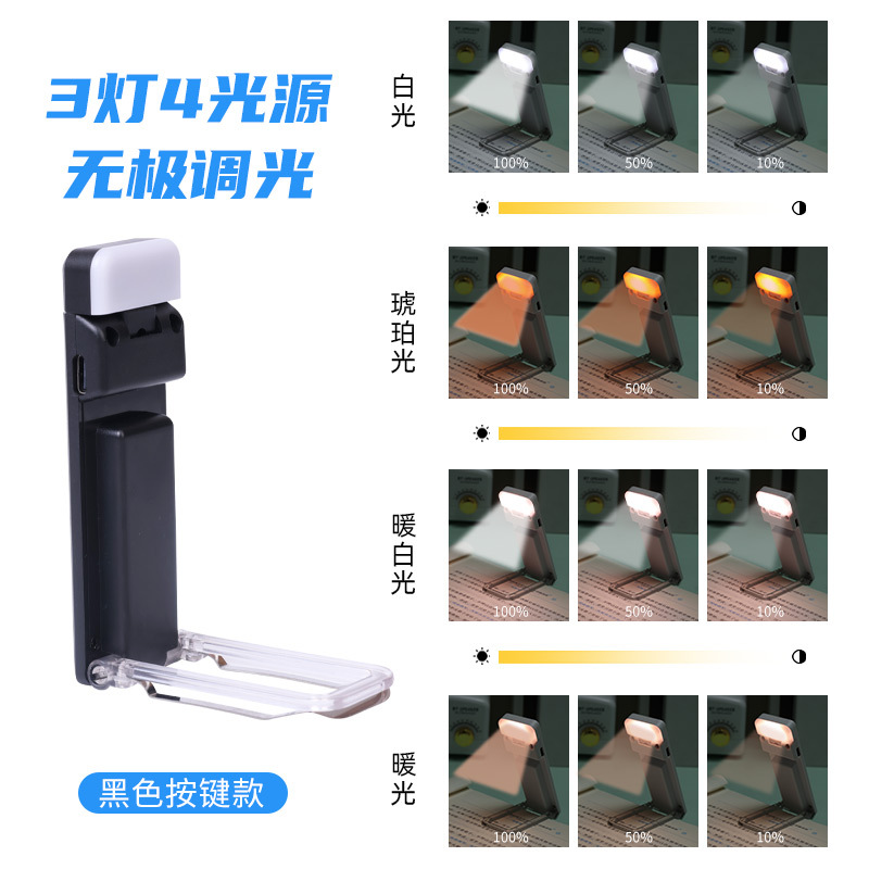 Suministro de luz de clip de libro de lectura luz de noche carga usb luz de clip portátil lámpara de mesa protección ocular mini tarjeta LED