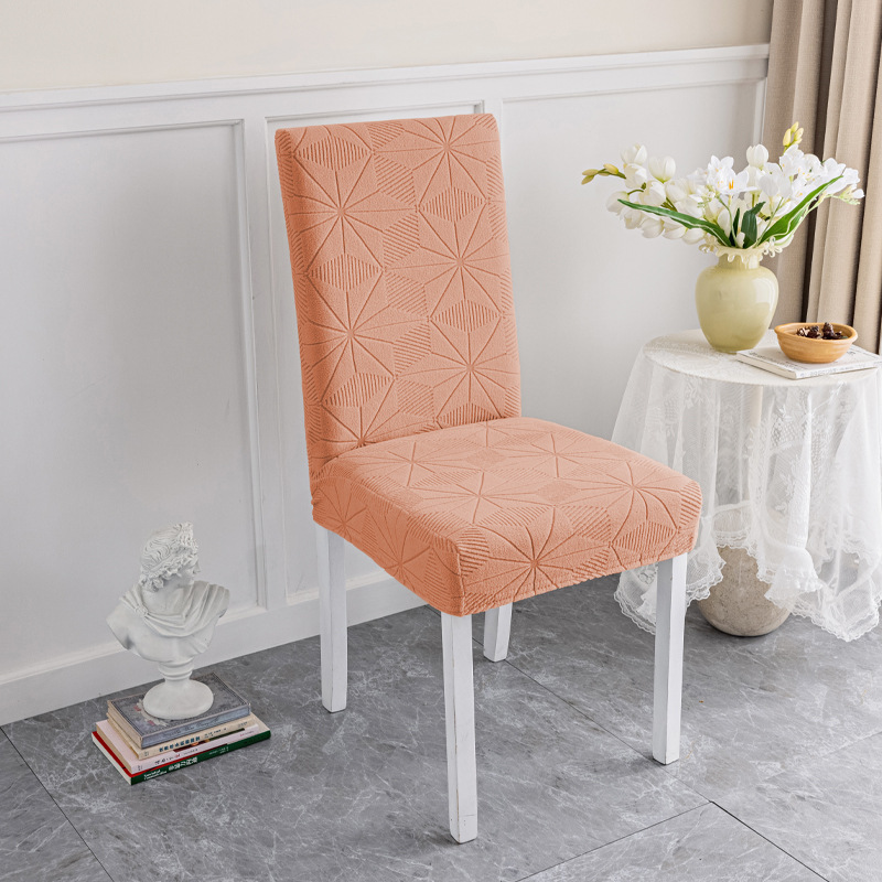 Cubierta de silla de jacquard transfronterizo cubierta de asiento elástica de una pieza cubierta de silla de hotel Banquete de hotel cubierta de silla engrosada todo incluido