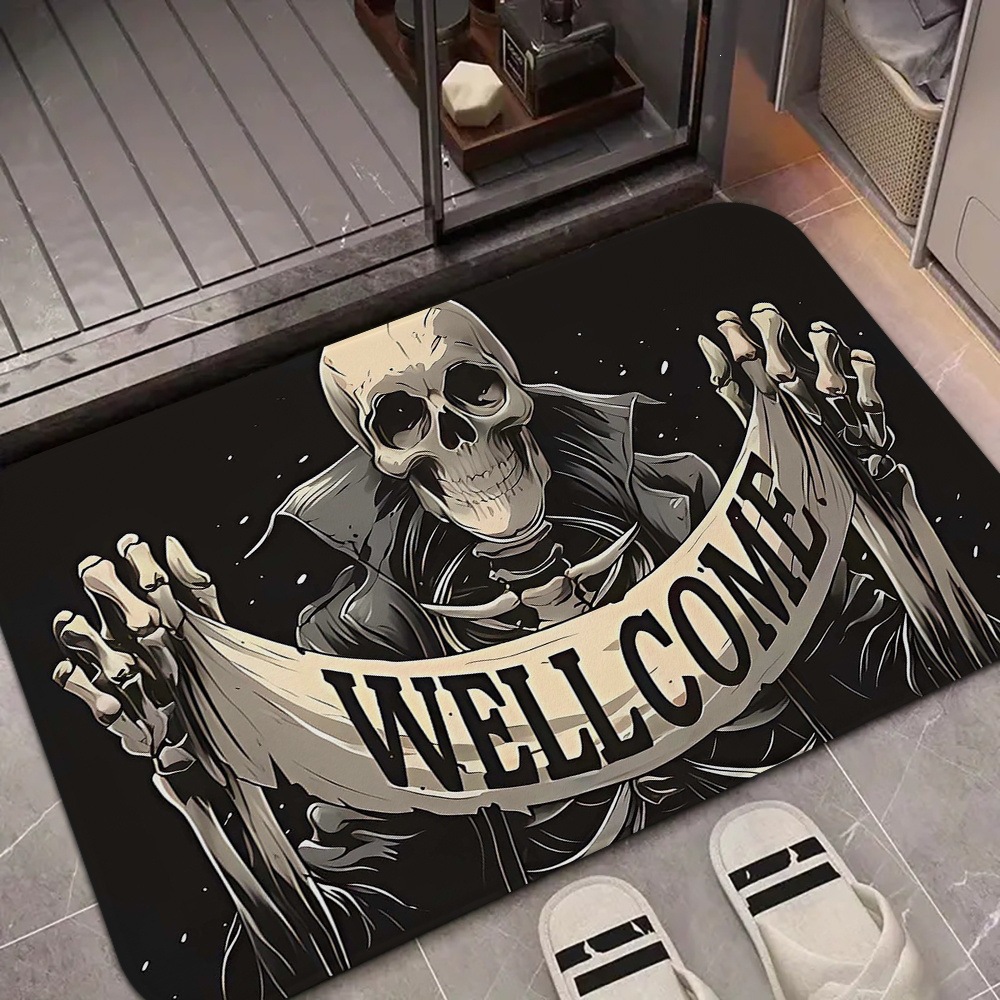 Transfronterizo temu diatomaceas barro absorción alfombra de suelo decoración de Halloween puerta de entrada alfombra de suelo anti-sucio y anti-desgaste alfombra de pies