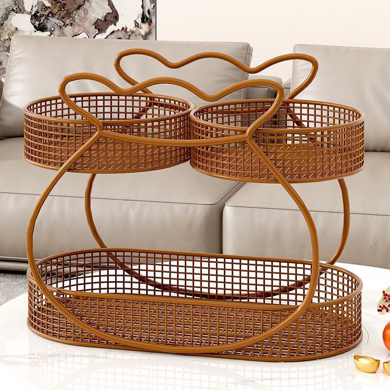 2026 New Model Fruit Tray for Home Use, Multi-Layer Storage, Light Luxury Style, Living Room Coffee Table Snack Display Tray, Fruit Basket