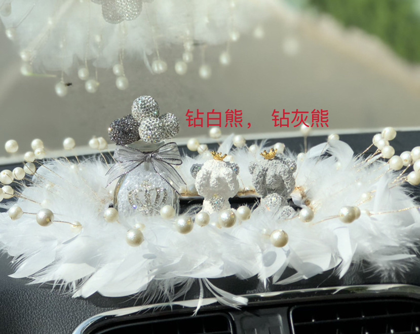 Artículo creativo de la chica del mar adornos de automóviles perfume encantador ángel perfume de automóvil perla base de diamante perfumado perdurable