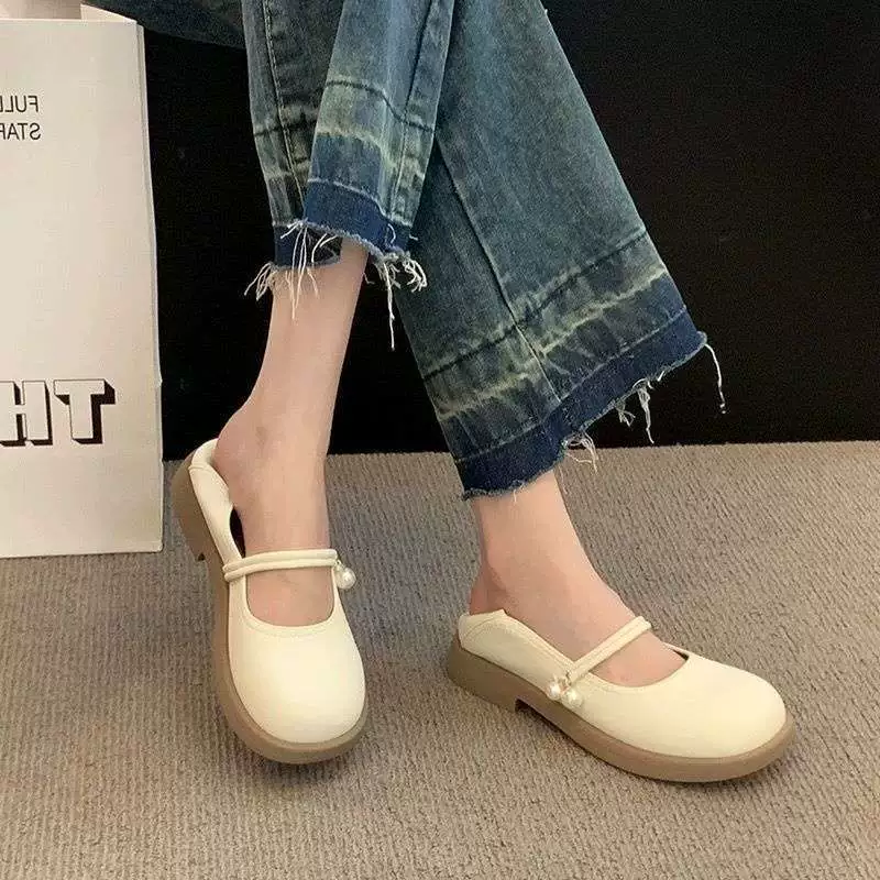 Туфли Мэри Джейн, маленькие кожаные туфли, весенне-летняя обувь, новые лоферы 2025 года, нежные французские туфли, удобные.