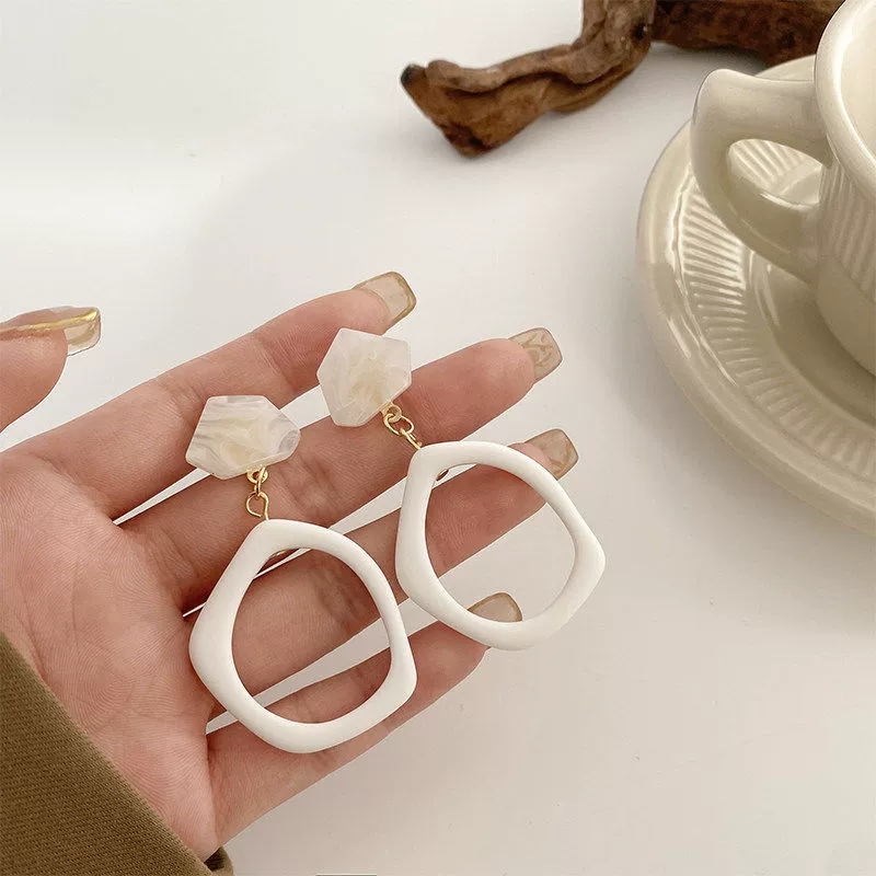 Серебряная игла, южнокорейские товары, серьги, акриловые клипсы для ушей, образец серебро 925