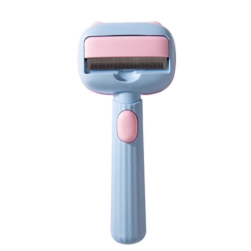 Mascota nudo peine de pelo de doble uso peine perro depilación masaje de limpieza de belleza gato de un solo clic depilación peine suministros