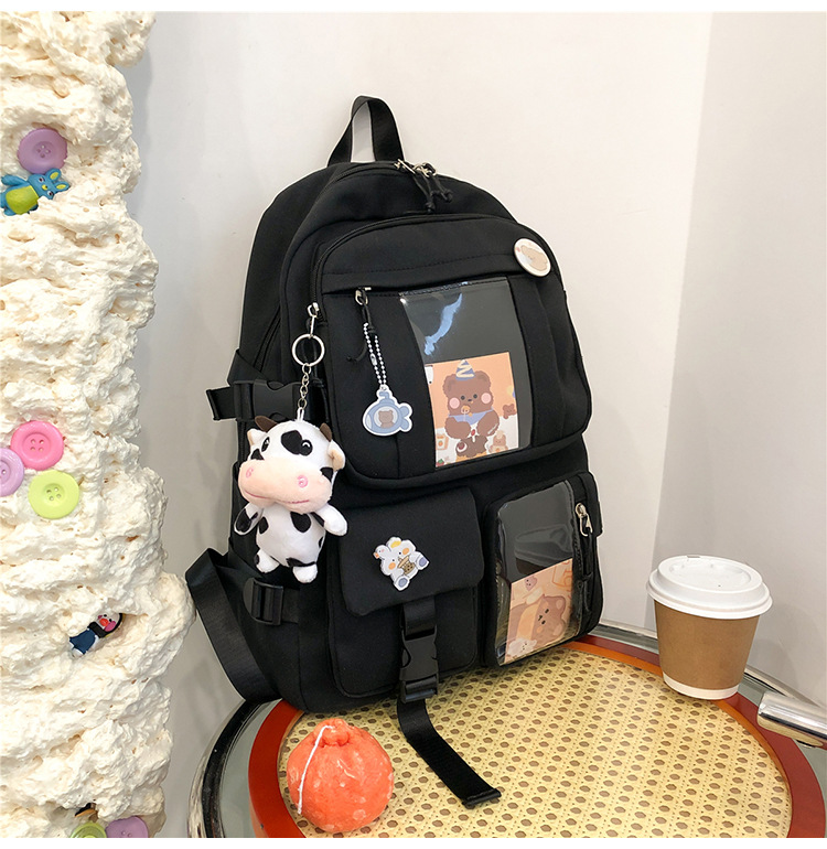 Mochila Harajuku Japonesa Para Mujer, Mochila Coreana Para Estudiantes De Secundaria Y Universidad, Mochila Para Niñas Lindas, Mochila Para Estudiantes De Escuela Primaria Con Corazón display picture 3