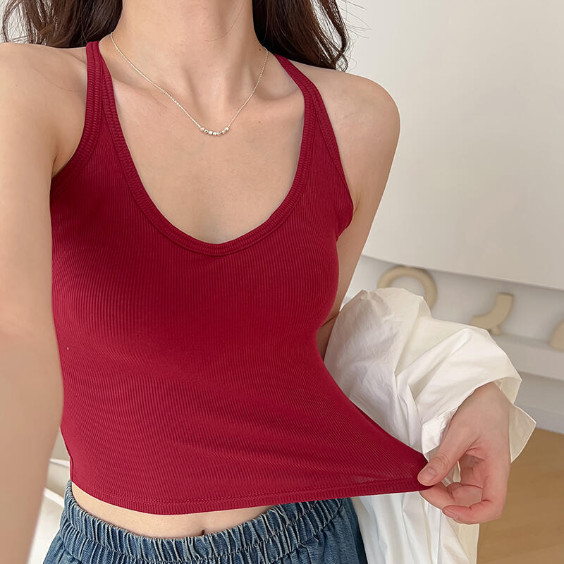 露出防止ノースリーブ、副乳収縮、ノンワイヤー、甘辛美背中ブラ、オールインワン下着、女性用ホルターネックキャミソール|undefined