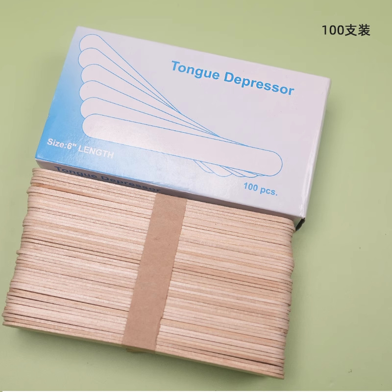 Cera de depilación de miel de grado A, palo de madera especial para cera, palo de máscara desechable de alta calidad, palo de prensa de lengua 10 / 20 / 50 / 100