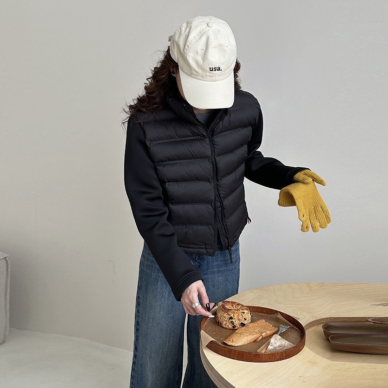 轻薄简约棉服女2025新款立领秋冬时尚修身韩系棉衣外套外贸|undefined