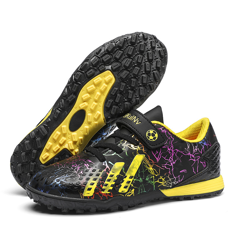 Zapatos de fútbol para niños Iron series adolescentes y niños pequeños Velcro TF uñas rotas Escuela Primaria niños y niñas zapatillas de entrenamiento de competencia