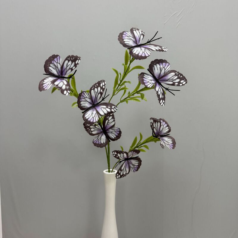 仿真7头蝴蝶花假花家居摆放花艺摄影道具花仿真花场景布置花束|undefined