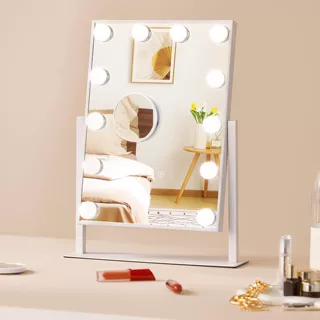 亚马逊爆款好莱坞LED智能化妆镜台式带灯泡镜补光梳妆镜子 美妆镜
