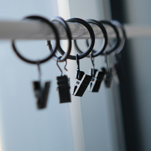 [Free Shipping for 10 Pieces] Curtain Clip Buckle, All-Metal Hook Ring, Curtain Bed Curtain Clip, Door Curtain Clip, Iron Clip