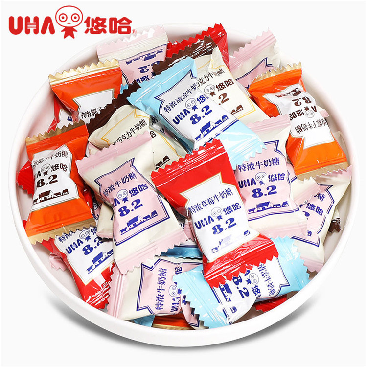UHA 悠哈牛奶糖單顆粒散裝稱重5口味供選一袋2斤約200顆