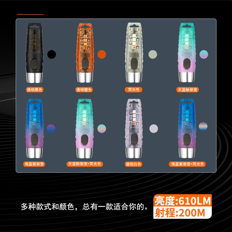 2022 New Mini flashlight, high-intensity long-range luminous work light, portable miniature student flashlight pic 1