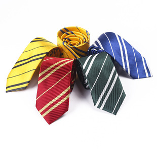 Ready Stock Wholesale European and American Cross-Border Halloween Costume Accessories Tie Striped College Style Hand-Tied Unisex Tie