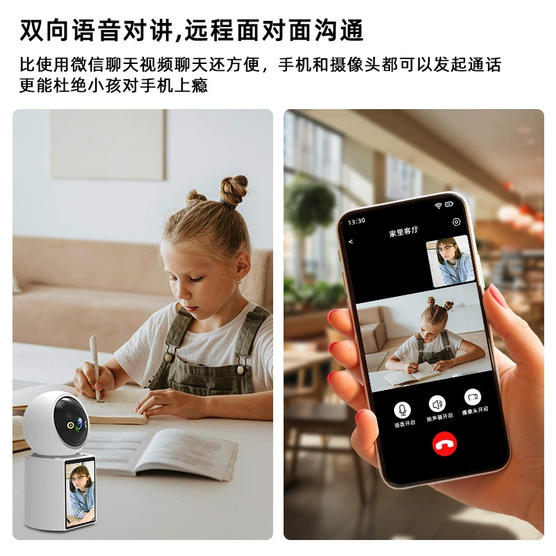 Inicio Cámara de videollamada bidireccional King con pantalla con cámara de vigilancia de llamada con un solo clic para ancianos y niños image 4