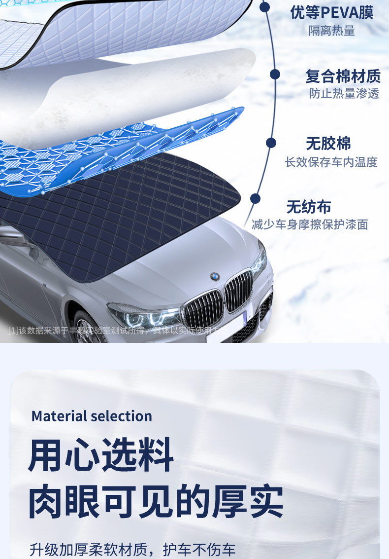 Car Snow Cover for Windshield, Anti-Snow and Anti-Freeze Cover, Windshield Anti-Frost Cover, Snow Shield, Winter Car Cover, Thickened Car Cover